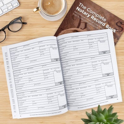 The Inside of the Complete Notary Records Book 