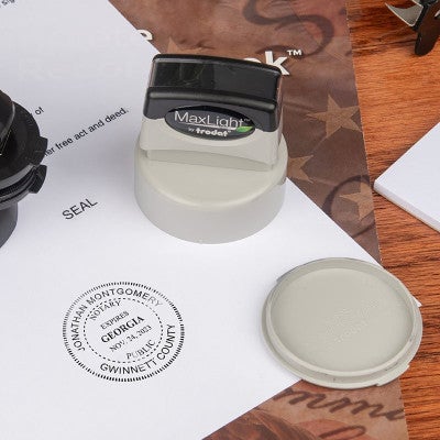 Pre-Inked Stamp Body and Impression with Cap Off