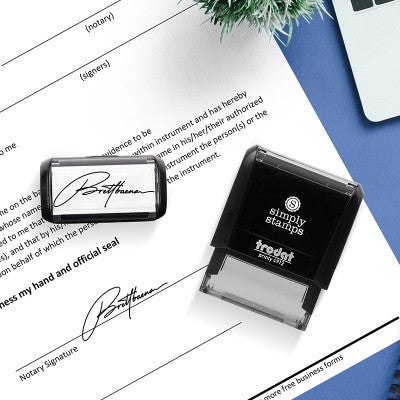 Trodat Printy 4912 which is used with the Medium Self-Inking Signature Custom Stamp