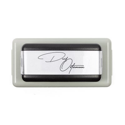 Overhead view of Pre-Inked Signature Stamp Using the MaxLight MAX-115S by Trodat