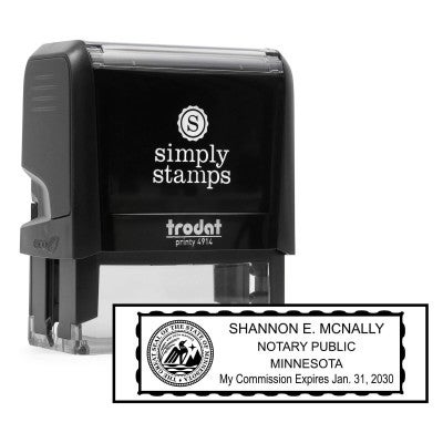 Minnesota Notary Seal Stamp Body and Design