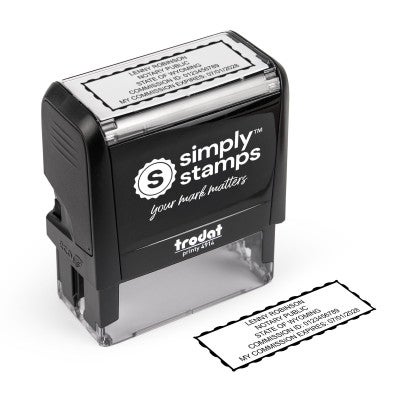The self-inking stamp version of the Wyoming Rectangle Notary Seal