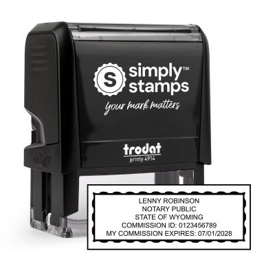 Wyoming Notary Rectangle Body and Design