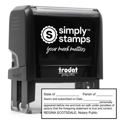 Louisiana Affidavit Notary Stamp 