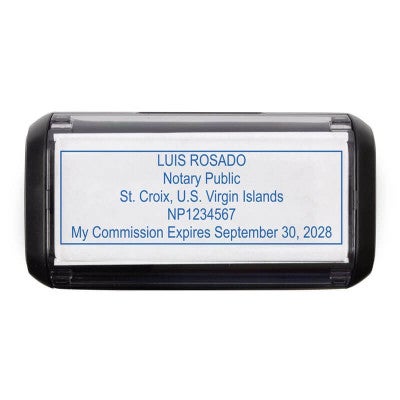  The Top View of the U.S. Virgin Islands Notary Stamp