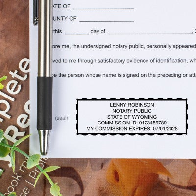 The Wyoming Rectangle Notary Seal at the bottom of a document