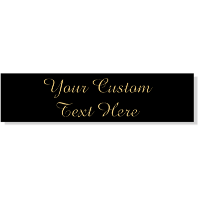 Black Brass Plate 1/2" x 2"