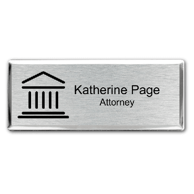 Courthouse Law Office Premier Name Tag