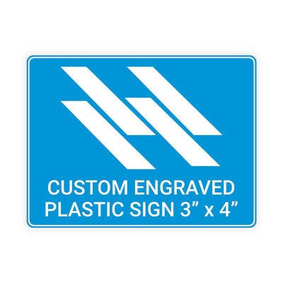 Engraved Plastic Sign Horizontal 3" x 4"