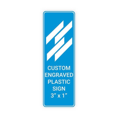 Engraved Sign Vertical 3" x 1"