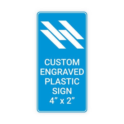Engraved Sign Vertical 4" x 2"