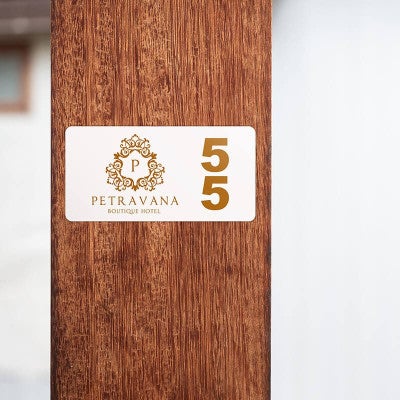 2"x4" Custom Plastic Sign for a Hotel