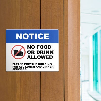 8" x 10" Custom Plastic Sign for a Notice