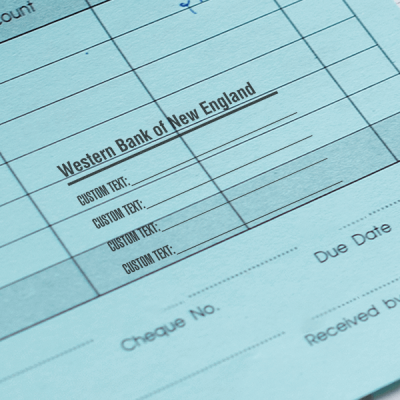 Custom Business Name 4 Line Form Stamp Lifestyle