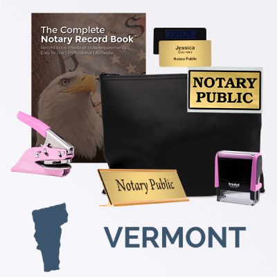 Vermont Deluxe Notary Kit in Pink