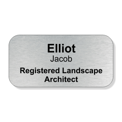 Full Color Registered Landscape Architect Name Tag