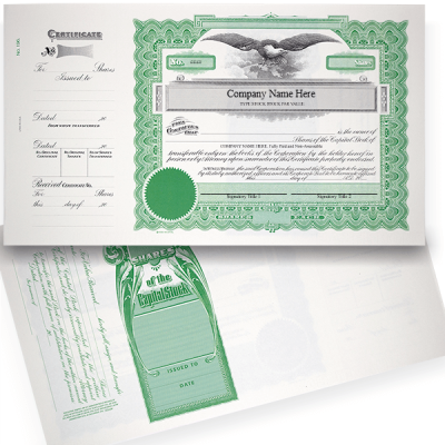 GOES 196 Corporate Stock Certificates | Quantity of 20 or More