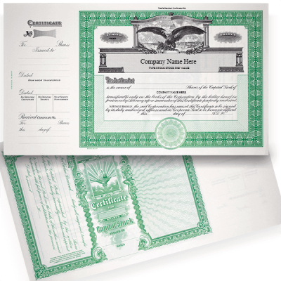 GOES 364 Capital Stock Certificates | Quantity of 20 or More