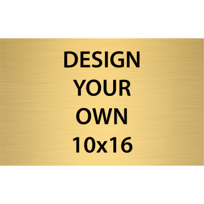 Horizontal Engraved Heavy Brass Signs 10" x 16"