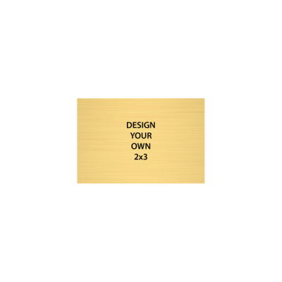 Horizontal Engraved Heavy Brass Signs 2" x 3"