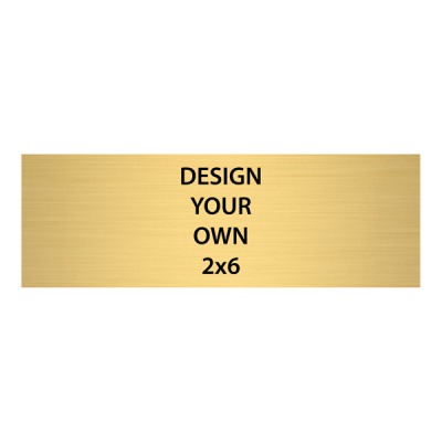 Horizontal Engraved Heavy Brass Signs 2" x 6"