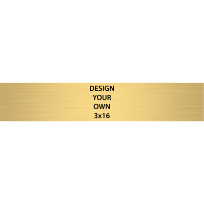 Horizontal Engraved Heavy Brass Signs 3" x 16"