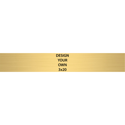 Horizontal Engraved Heavy Brass Signs 3" x 20"