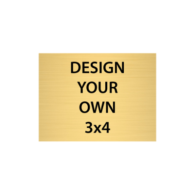 Horizontal Engraved Heavy Brass Signs 3" x 4"