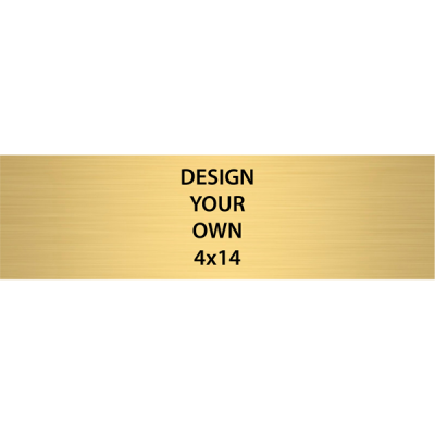 Horizontal Engraved Heavy Brass Signs 4" x 14"