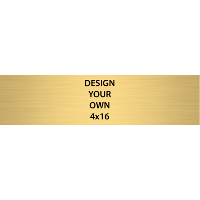 Horizontal Engraved Heavy Brass Signs 4" x 16"