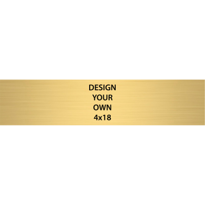 Horizontal Engraved Heavy Brass Signs 4" x 18"