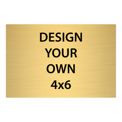 Horizontal Engraved Heavy Brass Signs 4" x 6"