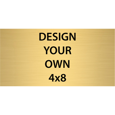 Horizontal Engraved Heavy Brass Signs 4" x 8"