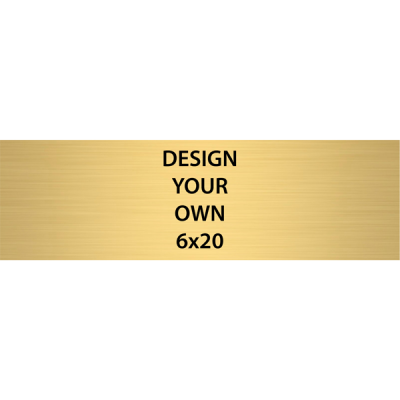 Horizontal Engraved Heavy Brass Signs 6" x 20"