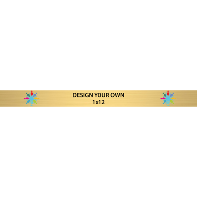 Horizontal Full Color Brass Signs 1" x 12"