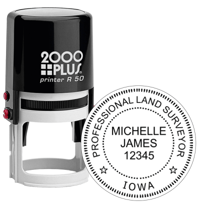 State of Iowa Land Surveyor Stamp Seal
