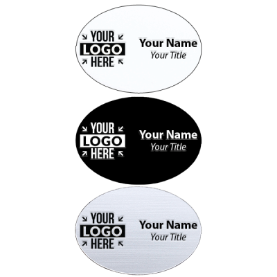 Laser Engraved Oval Name Tag - 1.75" x 2.5"