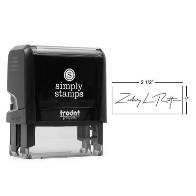 Large Signature Stamp impression on the Trodat Printy 4914 Stamp Body