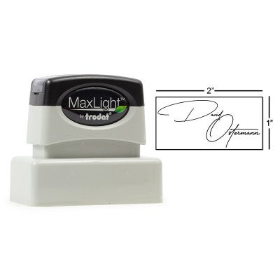 Pre-Inked Signature Stamp Using the MaxLight MAX-115S by Trodat
