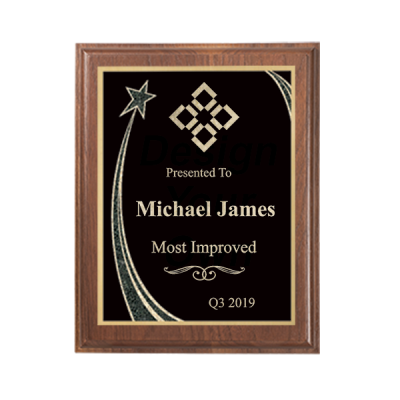 Most Improved Rising Star Walnut Plaque