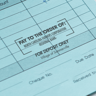 Custom For Deposit Only Financial Stamp In Use