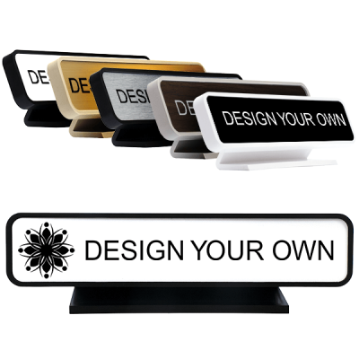 Rounded Engraved Desk Sign - 2" x 9"