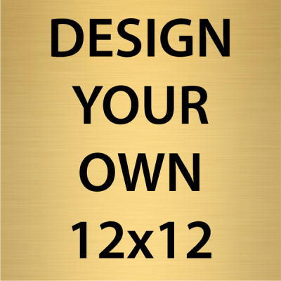 Square Engraved Heavy Brass Signs 12" x 12"
