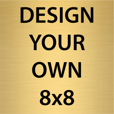 Square Engraved Heavy Brass Signs 8" x 8"