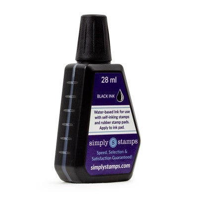 Angled view of the Trodat (Ideal) Ink 1 oz (6cc) bottle
