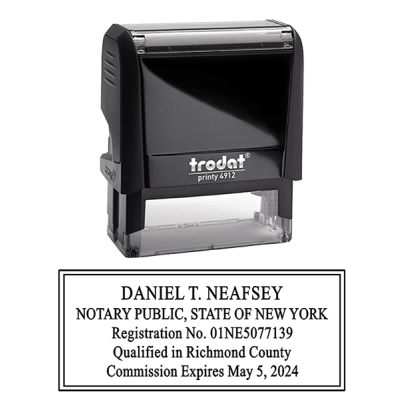 New York Notary Stamp - Rectangle