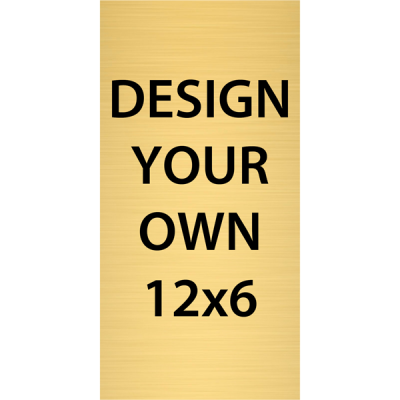 Vertical Engraved Heavy Brass Signs 12" x 6"