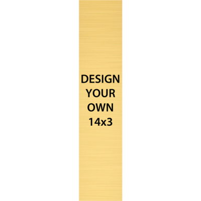 Vertical Engraved Heavy Brass Signs 14" x 3"