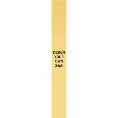 Vertical Engraved Heavy Brass Signs 24" x 3"