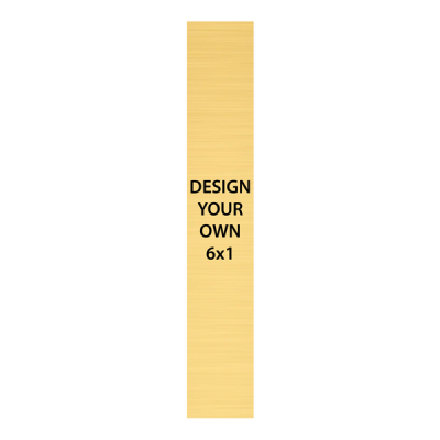 Vertical Engraved Heavy Brass Signs 6" x 1"